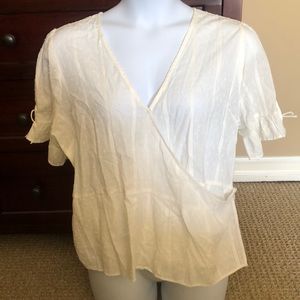 Madewell plus size cream wrap top size 20